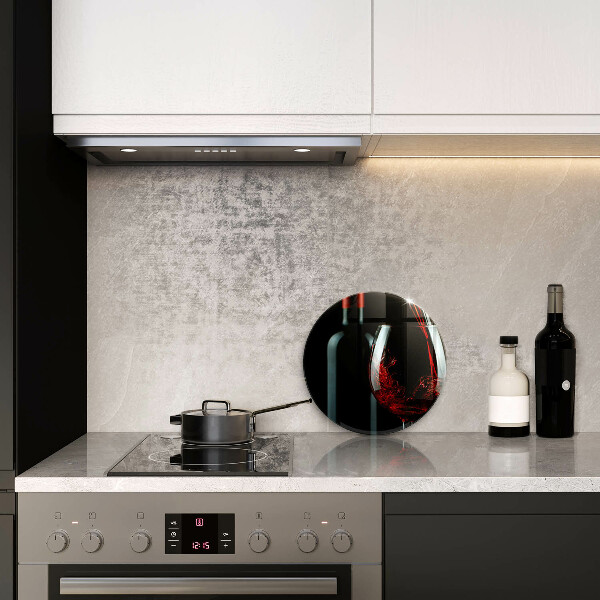 Protection plaque induction Bouteille de vin et verre