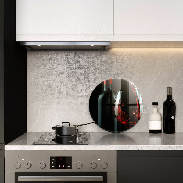 Protection plaque induction Bouteille de vin et verre