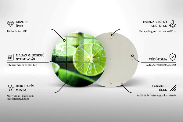 Protection plaque induction Agrumes citron vert