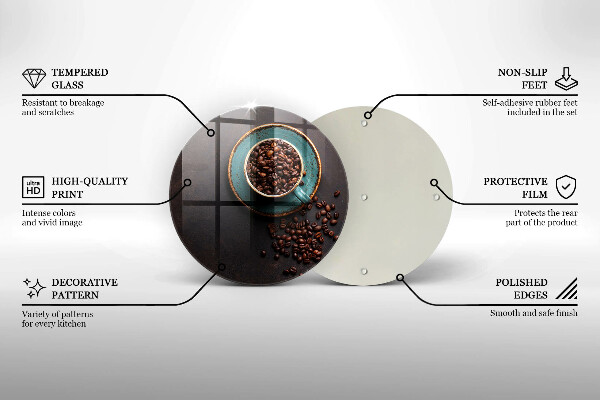 Protection plaque induction Une tasse de grains de café