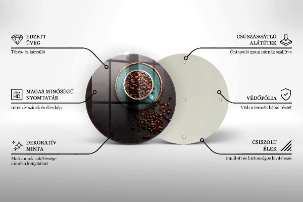 Protection plaque induction Une tasse de grains de café