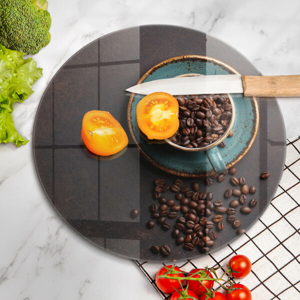 Protection plaque induction Une tasse de grains de café