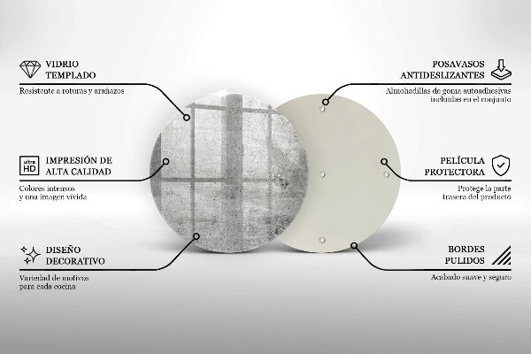 Protection plaque induction Texture béton