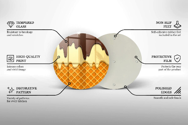 Protection plaque induction Illustration de cornet de crème glacée
