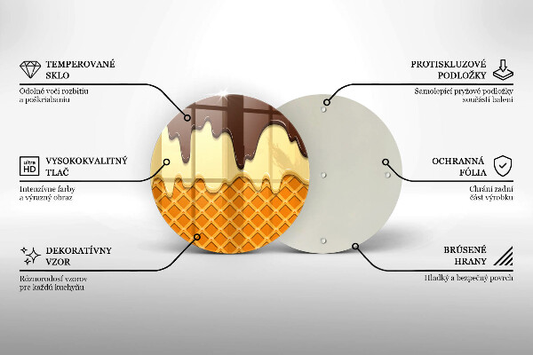 Protection plaque induction Illustration de cornet de crème glacée