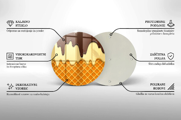 Protection plaque induction Illustration de cornet de crème glacée