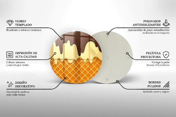 Protection plaque induction Illustration de cornet de crème glacée