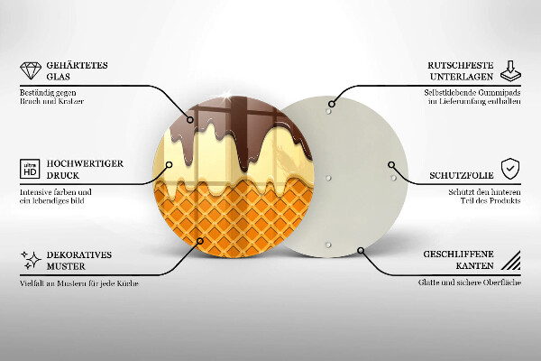 Protection plaque induction Illustration de cornet de crème glacée