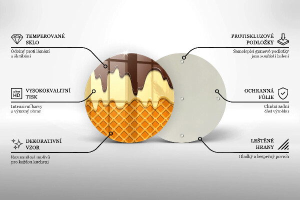 Protection plaque induction Illustration de cornet de crème glacée