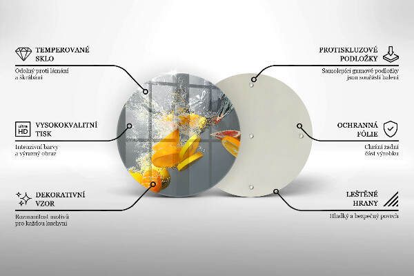 Protection plaque induction Citrons dans l'eau