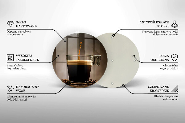 Protection plaque induction Verre et grains de café