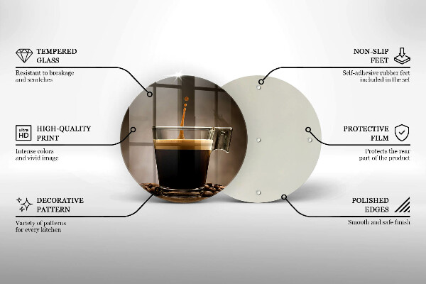 Protection plaque induction Verre et grains de café