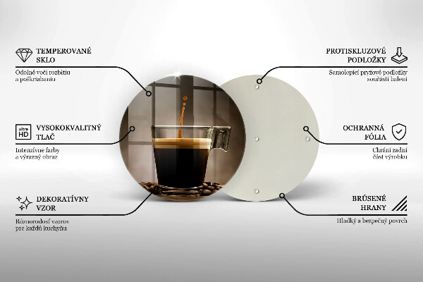 Protection plaque induction Verre et grains de café