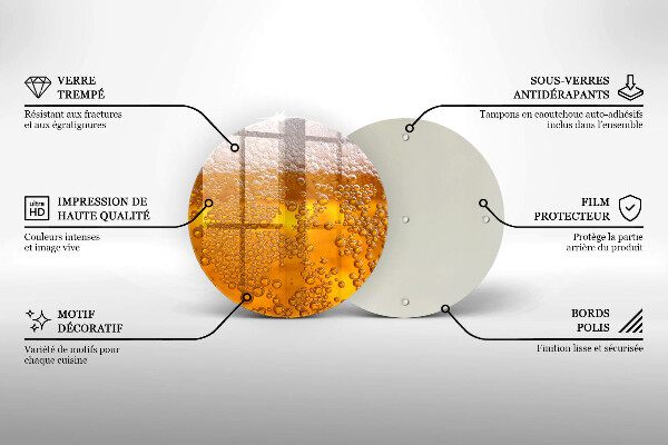 Protection plaque induction Boire de la mousse de bière