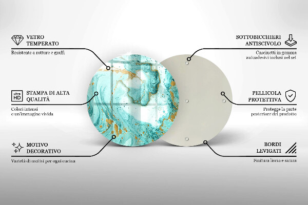 Protection plaque induction Abstraction bleue