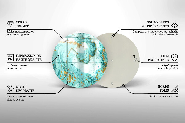 Protection plaque induction Abstraction bleue