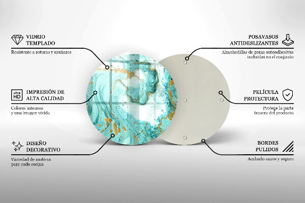 Protection plaque induction Abstraction bleue