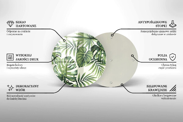 Protection plaque induction Illustration de feuilles de Monstera