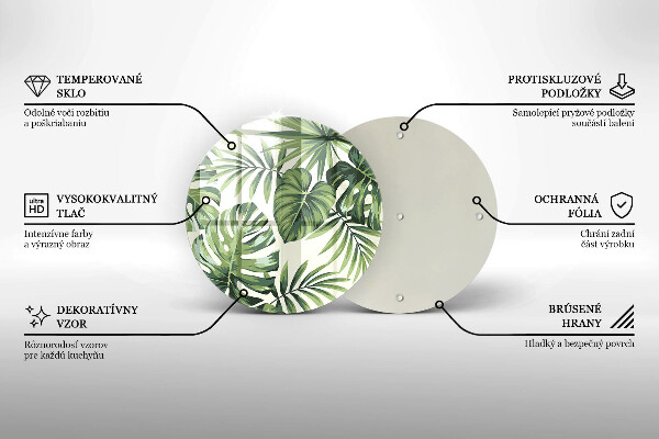 Protection plaque induction Illustration de feuilles de Monstera