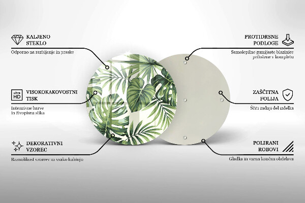 Protection plaque induction Illustration de feuilles de Monstera