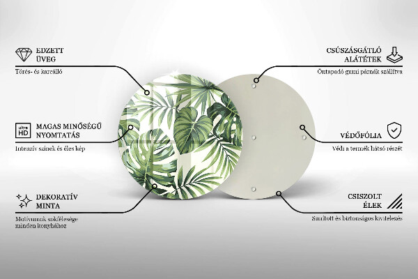 Protection plaque induction Illustration de feuilles de Monstera