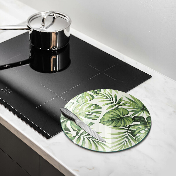 Protection plaque induction Illustration de feuilles de Monstera