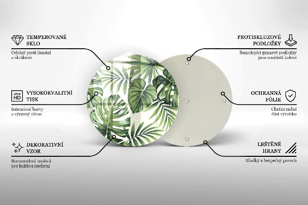 Protection plaque induction Illustration de feuilles de Monstera