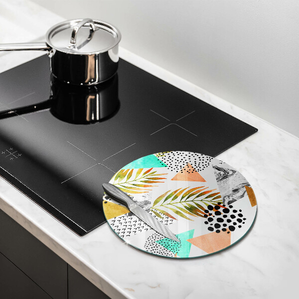 Protection plaque induction Modèle de feuilles de bohème