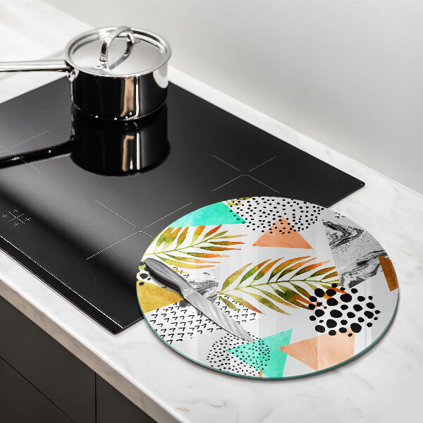 Protection plaque induction Modèle de feuilles de bohème