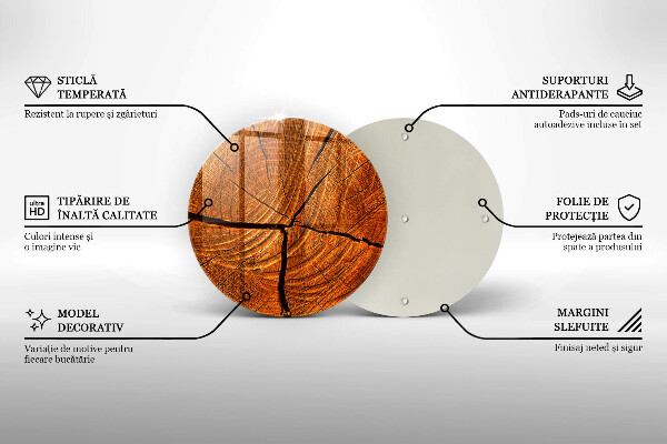Protection plaque induction Structure du tronc en bois