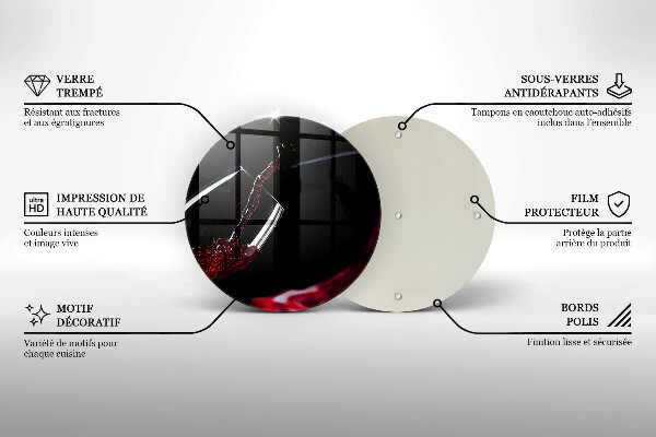 Protection plaque induction Un verre de vin rouge