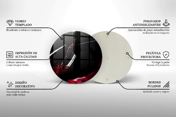 Protection plaque induction Un verre de vin rouge