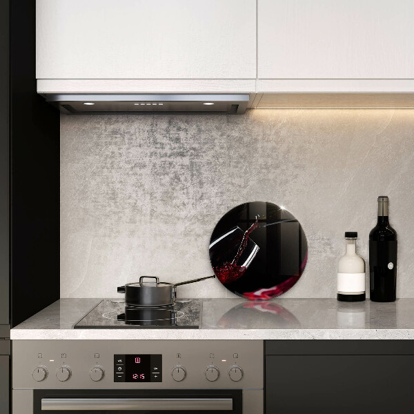 Protection plaque induction Un verre de vin rouge
