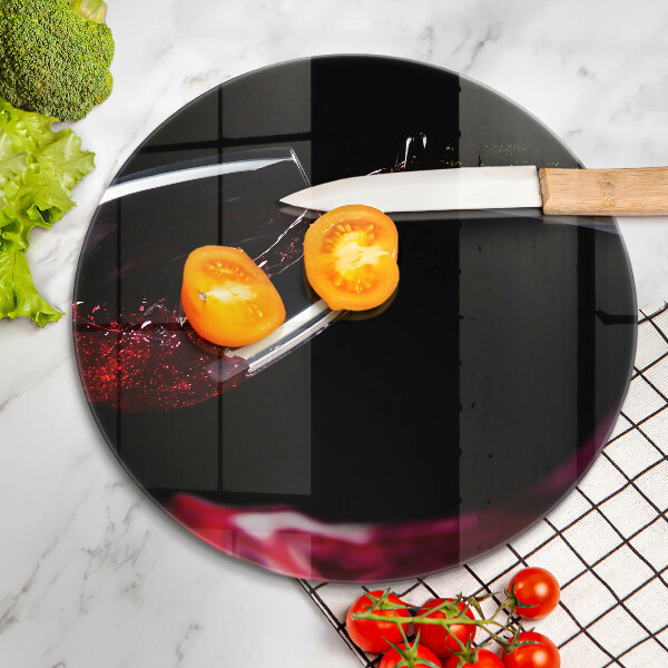 Protection plaque induction Un verre de vin rouge