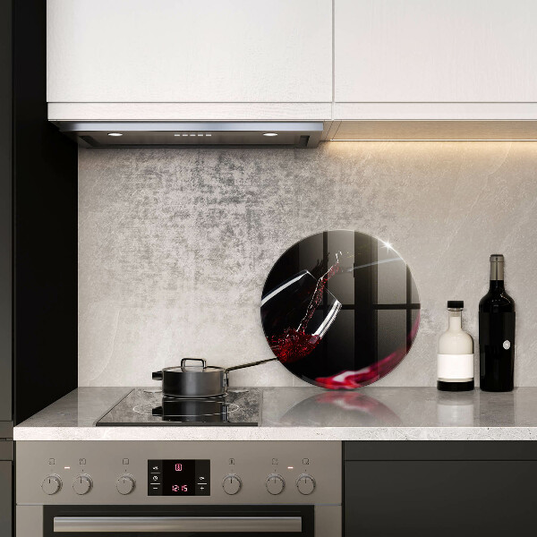 Protection plaque induction Un verre de vin rouge