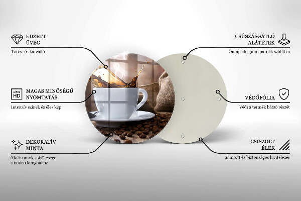 Protection plaque induction Tasse et grains de café