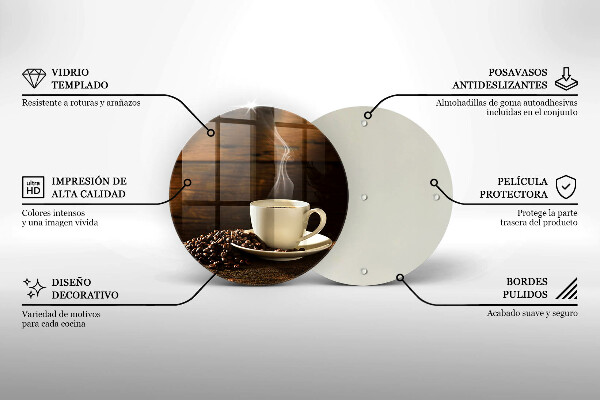 Protection plaque induction Tasse à café en bois