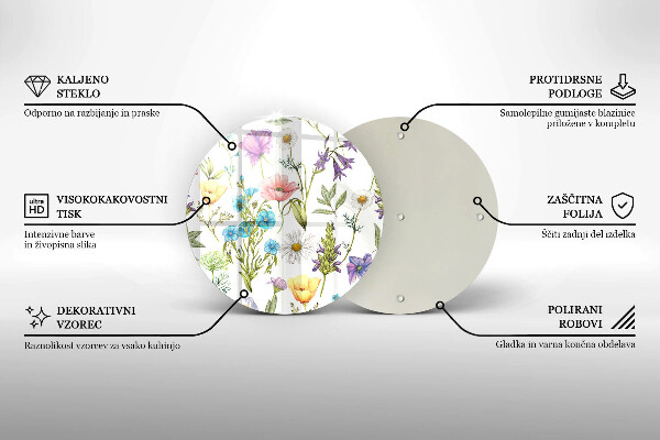 Protection plaque induction Illustration de fleurs