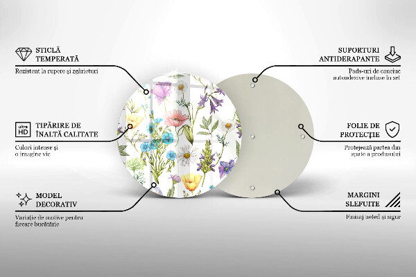 Protection plaque induction Illustration de fleurs