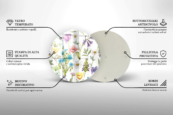 Protection plaque induction Illustration de fleurs