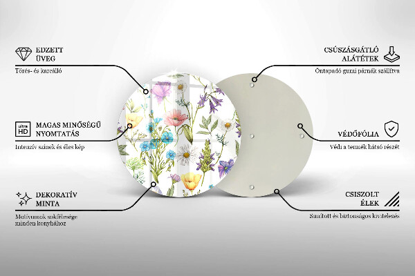 Protection plaque induction Illustration de fleurs