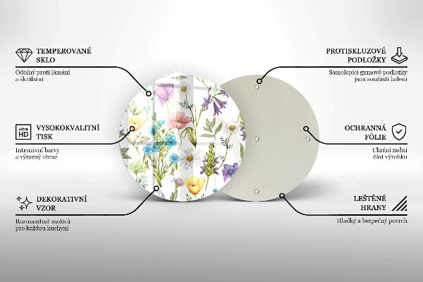 Protection plaque induction Illustration de fleurs