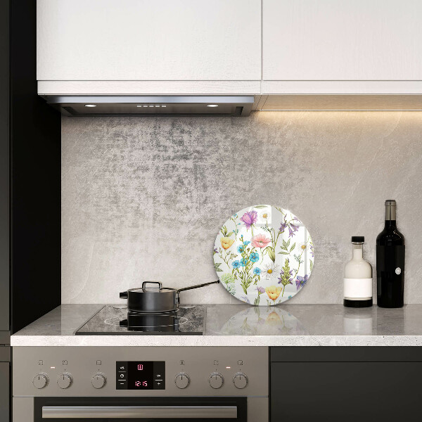 Protection plaque induction Illustration de fleurs