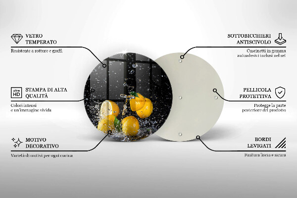 Protection plaque induction Fruit de citron juteux