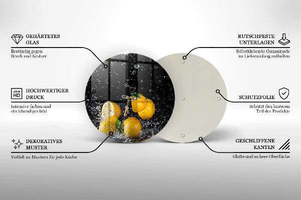 Protection plaque induction Fruit de citron juteux