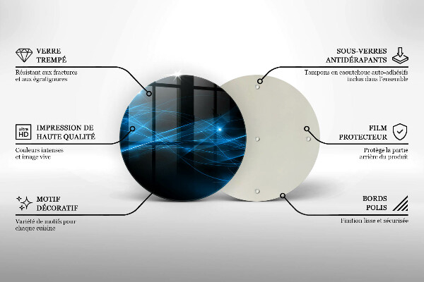 Protection plaque induction Fumée bleue abstraite