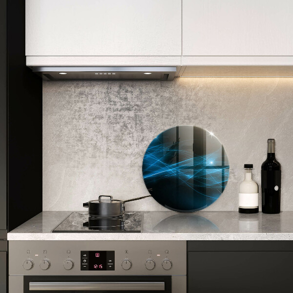 Protection plaque induction Fumée bleue abstraite