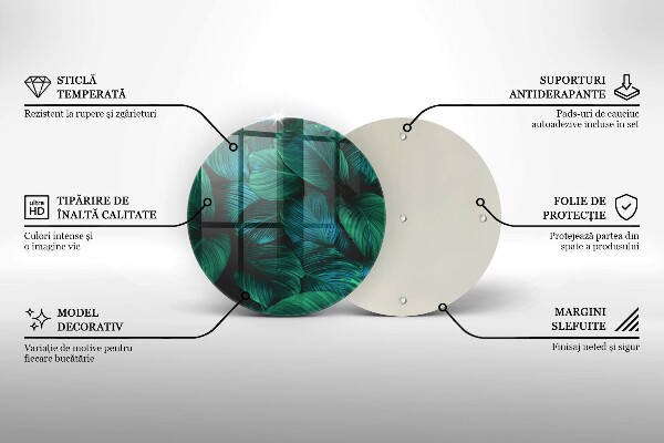 Protection plaque induction Feuilles de la jungle