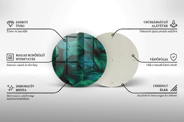 Protection plaque induction Feuilles de la jungle