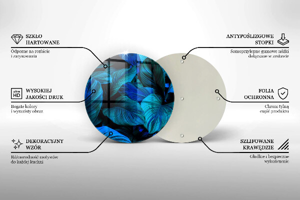 Protection plaque induction Feuilles de végétation de la jungle